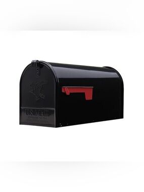 Elite Large Metal Large Mailbox Black
